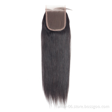 Allrun Wholesale Mink Virgin Hair Brazilian 4 X 4 Lace Frontal Virgin Wavy Russian Hair